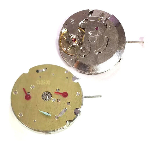 3 Hands Dandong 7120 automatic watch part with 6 hands, precision mechanical movement by China Made.