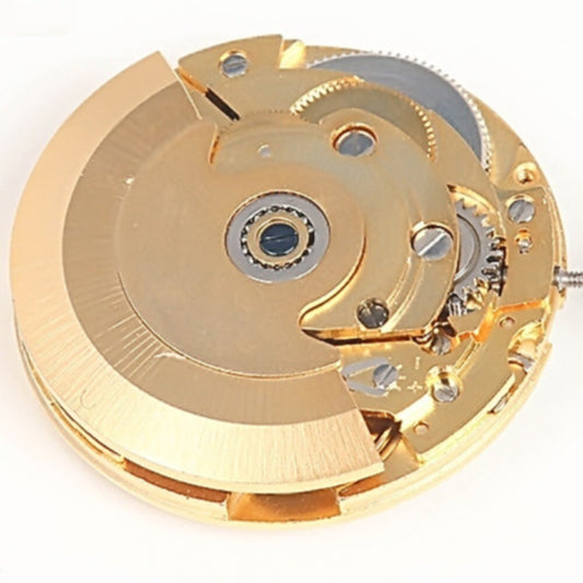 In China hergestelltes SHANGHAI 2824 Goldenes automatisches mechanisches Uhrwerk mit Datum bei 6