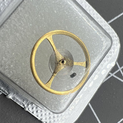 Complete balance wheel with hairspring for Seagull ST25 watch movement, precise fit for T25 2504 2503 2555 models.