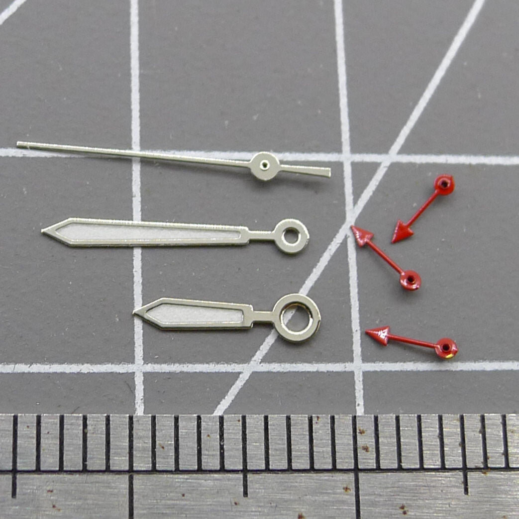 Petites aiguilles lumineuses rouges de 11,5 mm pour montres Miyota OS10 OS20 OS60 OS80