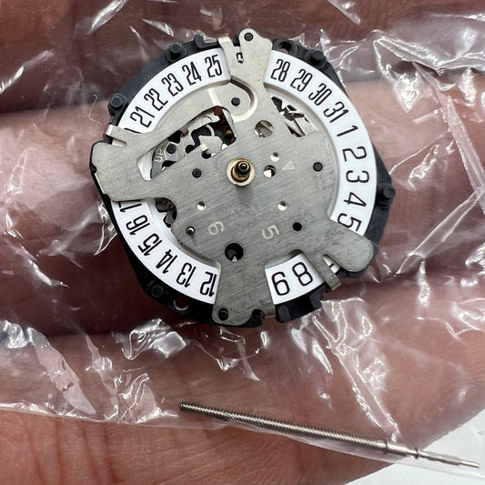 Hattori Epson TMI VX16E quartz watch movement, Japan-made precision for reliable timekeeping.