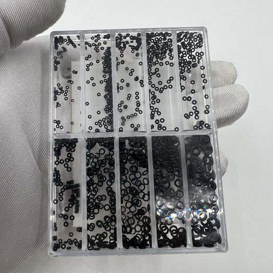 Waterproof rubber O ring gasket for watch crowns, ensures seal and protection ? assorted sizes, durable design.