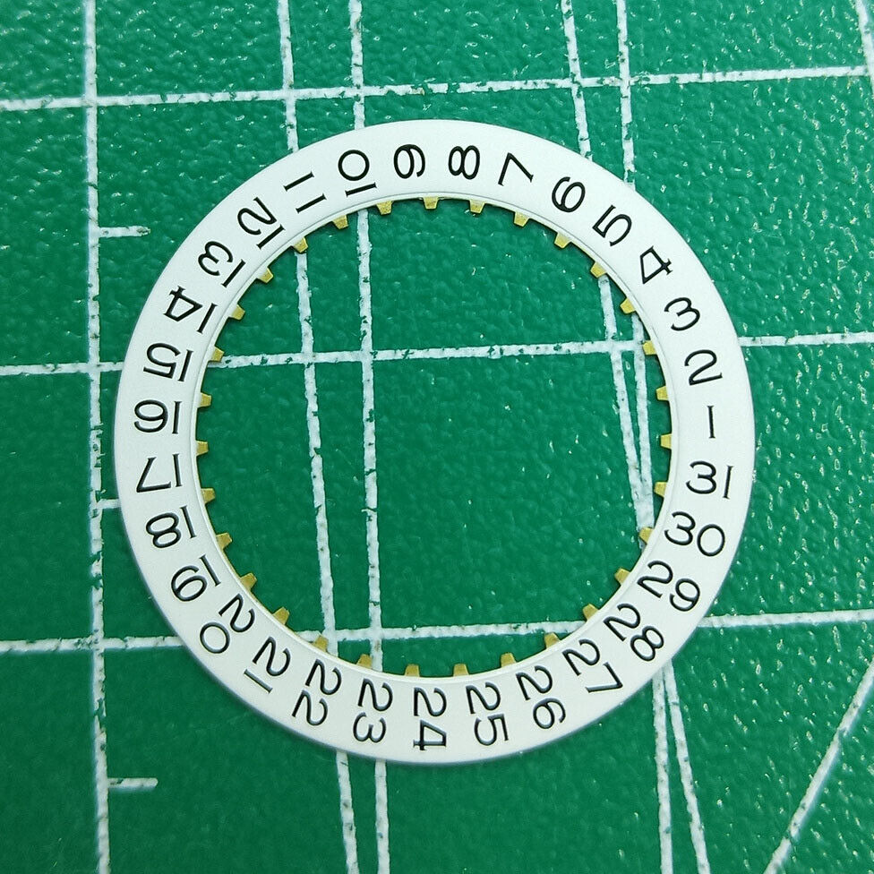 White date disk wheel for ETA2824 movement with date display at 3 o'clock, generic brand.