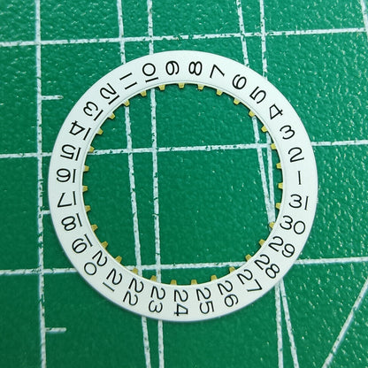 White date disk wheel for ETA2824 movement with date display at 3 o'clock, generic brand.