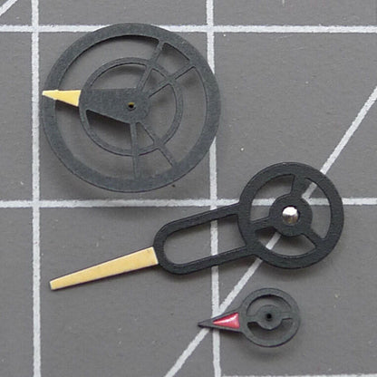 Black trim yellow second hand for Japan 8219 watch movement, no luminous, precise 3-hand accessory.