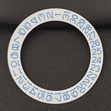 White Background Blue Character Date Disk Date Wheel Overlay for NH35 NH36