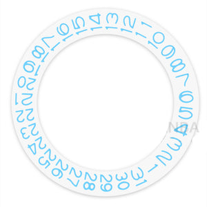 White Background Sky Blue Character Disk Date Wheel for Miyota NH35 NH36