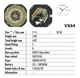 Hattori Epson TMI VX44 VX44E Watch Quartz Movement Japan Made Dial White/Golden