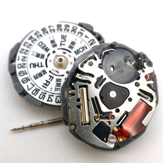 Hattori Epson TMI VJ23B quartz watch movement, precision Japanese craftsmanship for watch accessories.