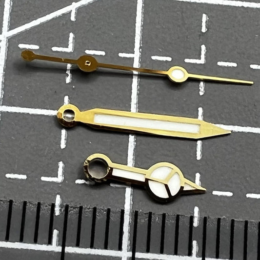 Aiguilles de montre C3 BGW-9 à finition dorée de 12,5 mm, luminescentes bleues, pour SKX/SBBN NH35A/NH36 
