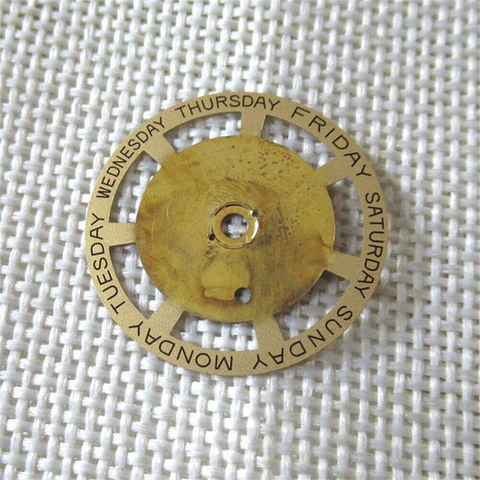 Roue de semaine anglaise dorée, compatible avec le mouvement 2834 n° 13
