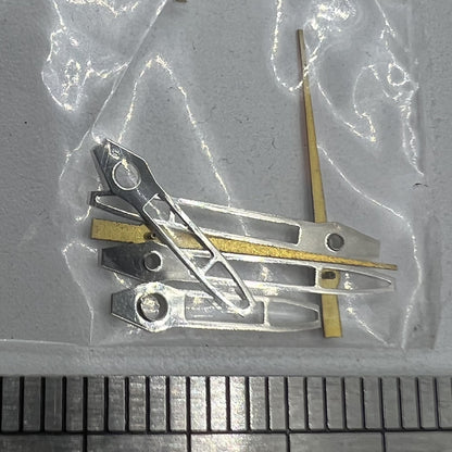 Silver hollow arrow watch hands 13mm, compatible with Miyota 2315, 2035, 2036, 2115, 2305 movements.