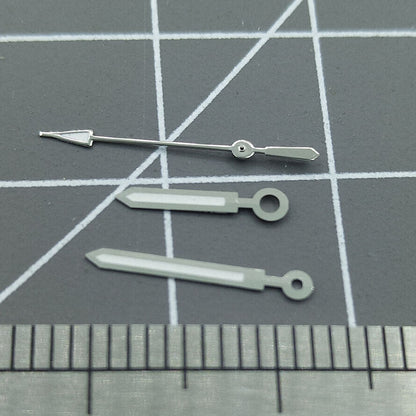 Aiguilles de montre 12 mm, finition argentée, forme de flèche, luminescentes, pour Miyota 2315, 2035, 2036, 2115, 2305 
