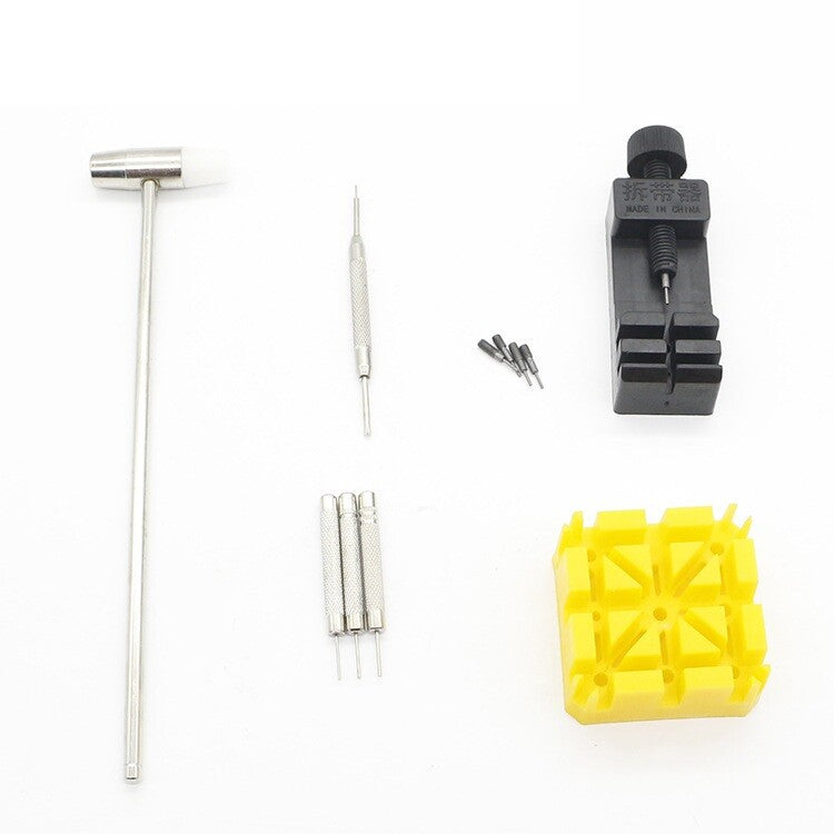 Durable Watch Band Link Remover Repair Tool Kit Set Hammer Watch Strap Holder