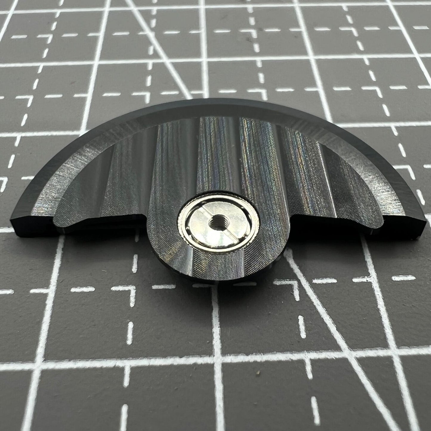 Black Line Wave carved rotor oscillating weight for Miyota NH35 NH36 watch movement.