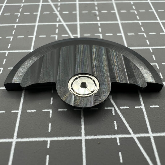 Black Line Wave carved rotor oscillating weight for Miyota NH35 NH36 watch movement.