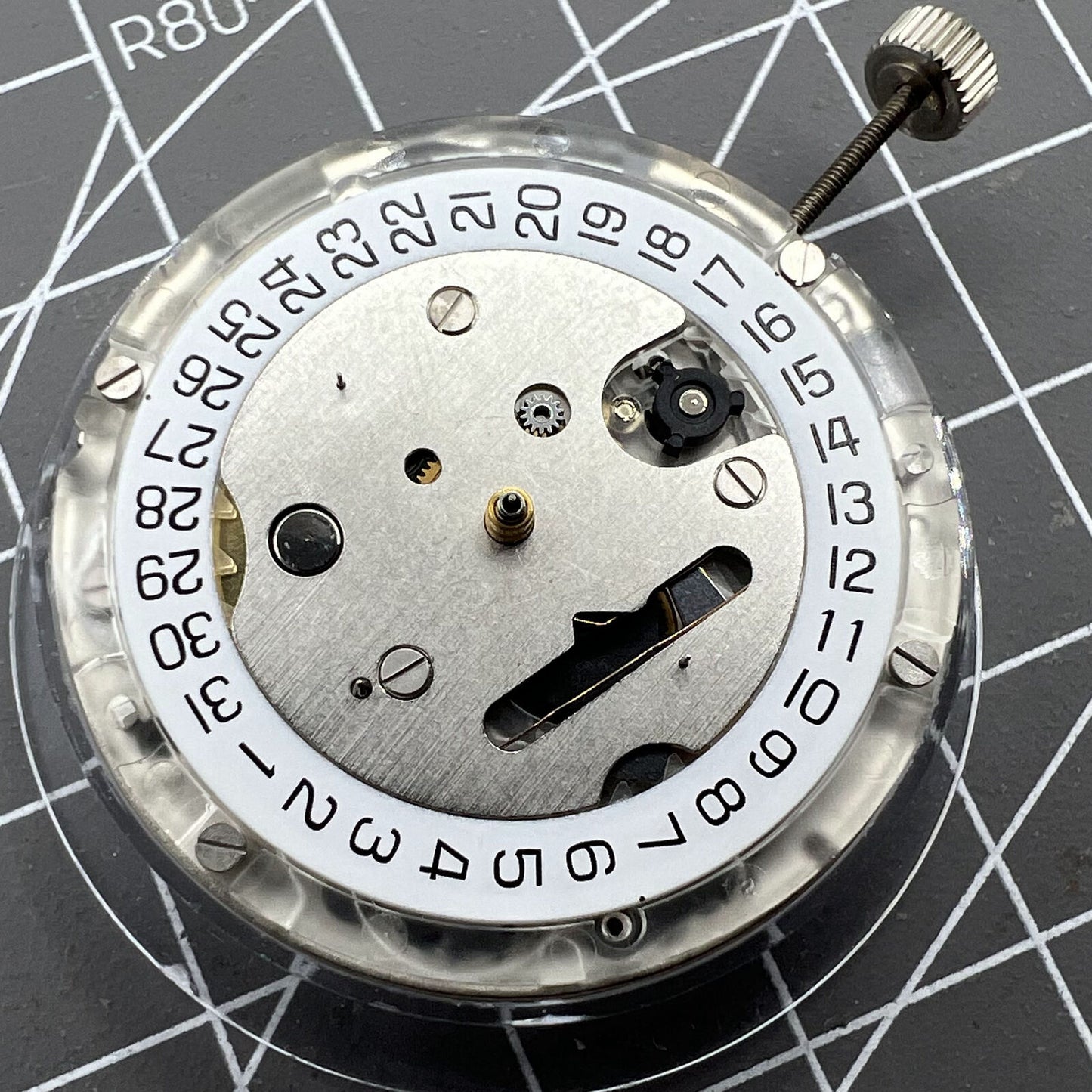 Tissot watch accessory with Genuine ETA C01.211 Swiss chronograph mechanical movement and white dial.
