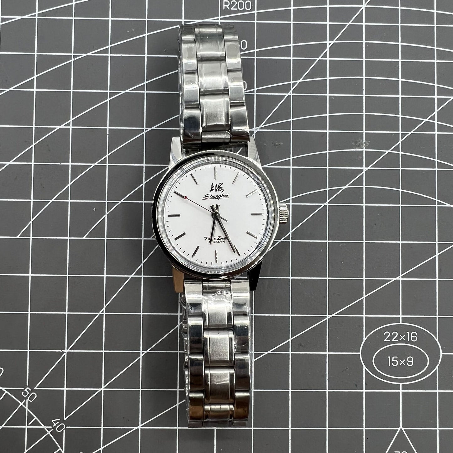 Silber 32mm Shanghai Fabrik Manuelle Mechanische Uhr 19 Juden Stoßfest
