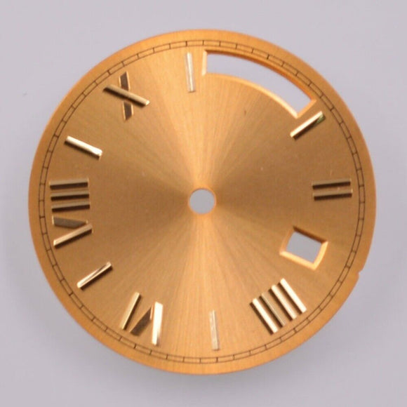 28.5mm No Lume Golden Nail Orange Watch Dial for Seagull ST1644 Movement