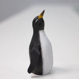 Handmade Emperor Penguin Mother and Baby Wooden Figurine Sculpture Decorative