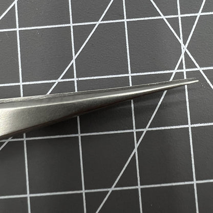 Bergeon 7024-3 Swiss Made 120mm anti-magnetic tweezers for precise watch repair tasks.