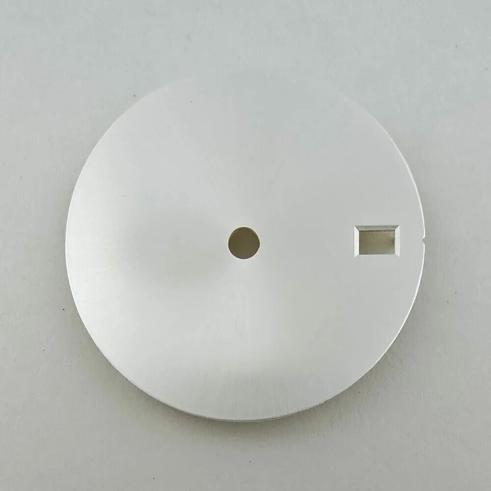 28.5mm solid color watch dial, metal finish, no lume, designed for NH35 movement.
