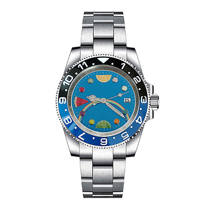 Boîtier de montre lumineux en acier inoxydable 40 mm, verre saphir, bracelet et mouvement NH35 