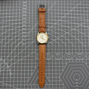 38mm TAIHANG Manual Mechanical Watch Golden Nail Silver Dial Round Case 17 Jews