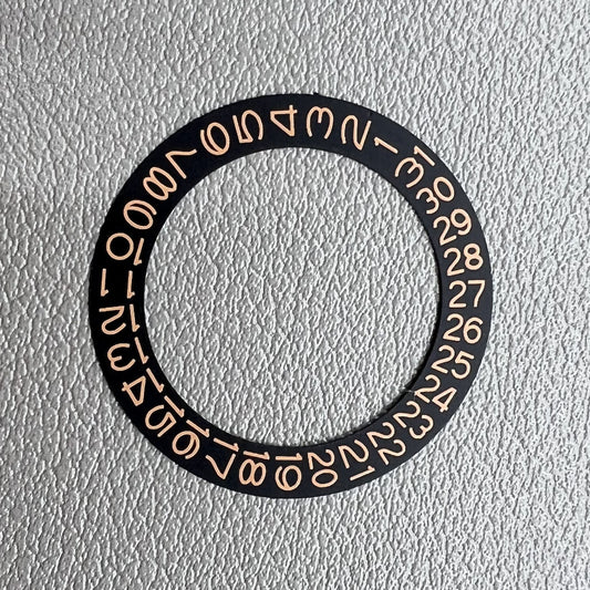 2 Stück Datumsrad Braun auf Schwarz Hintergrund für NH35 NH36 Uhrwerk