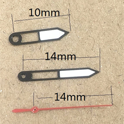 2 Sets/Pack Black Trim Red Second Watch Hands for Miyota 2035 Quartz Movement