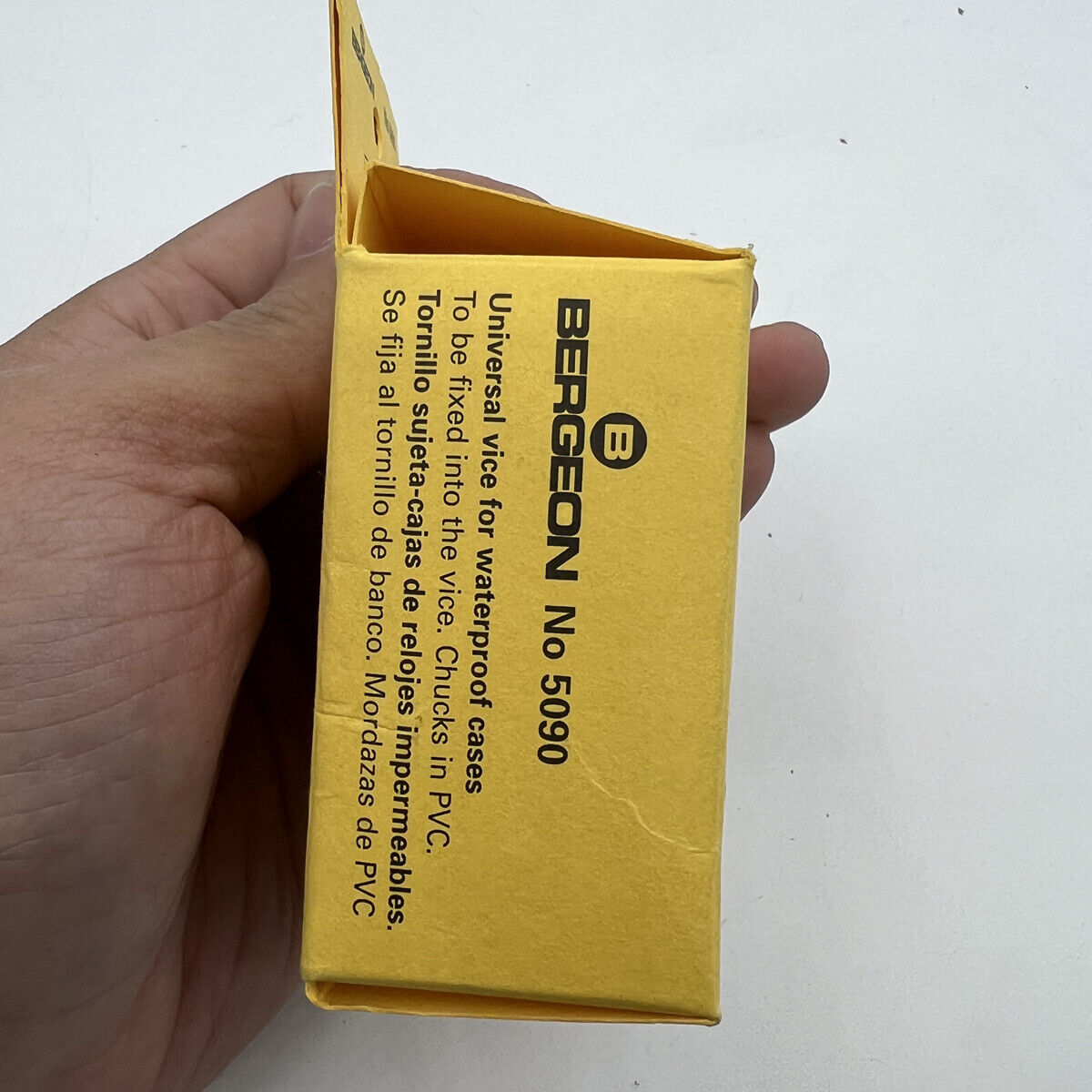 Bergeon 5090 waterproof watch case vice holder ensuring secure watch repair and maintenance.