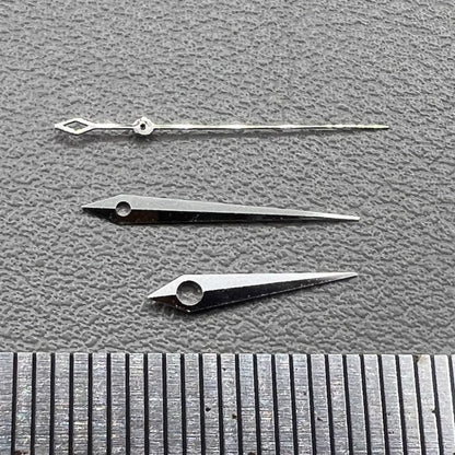 Set of 15mm silver rhombus watch hands, tailored for NH35/36, NH38, NH72, and NH70 movements.