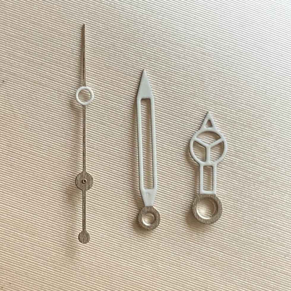 Green luminous hollow watch hands set for NH35 NH36 movement, improving readability and adding stylish detail.