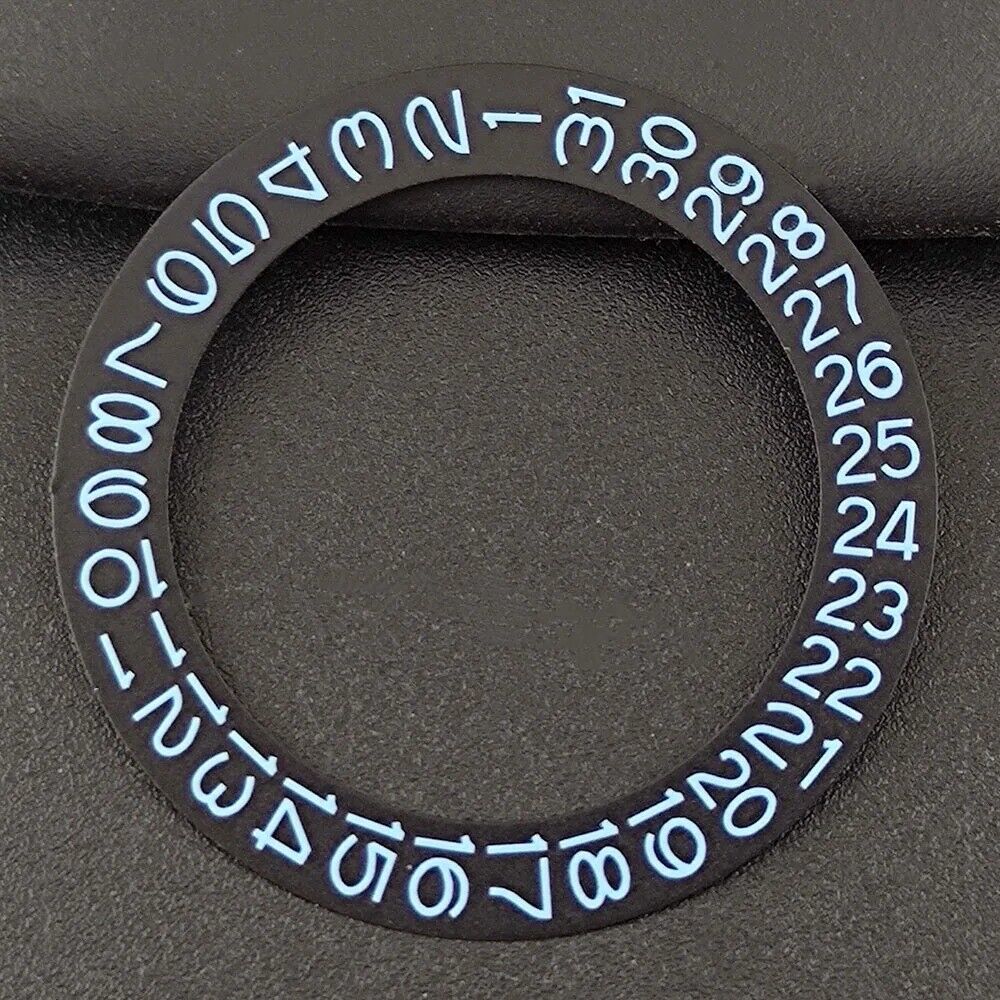 Black background date disk overlay with blue numerals for NH35 NH36 movements.