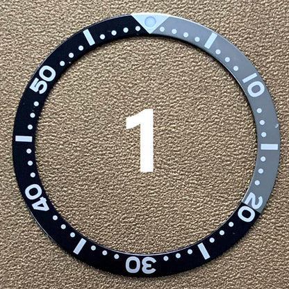 Red, blue, and black aluminum bezel insert for 39mm/32mm watches, enhancing style and durability with premium finish.