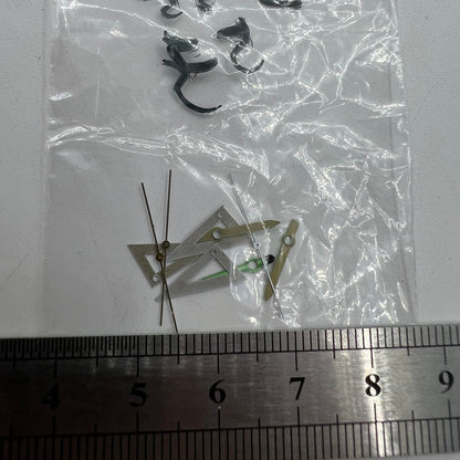 Triangular ruler-style watch hands with irregular design for Miyota 2035, modern accessory.