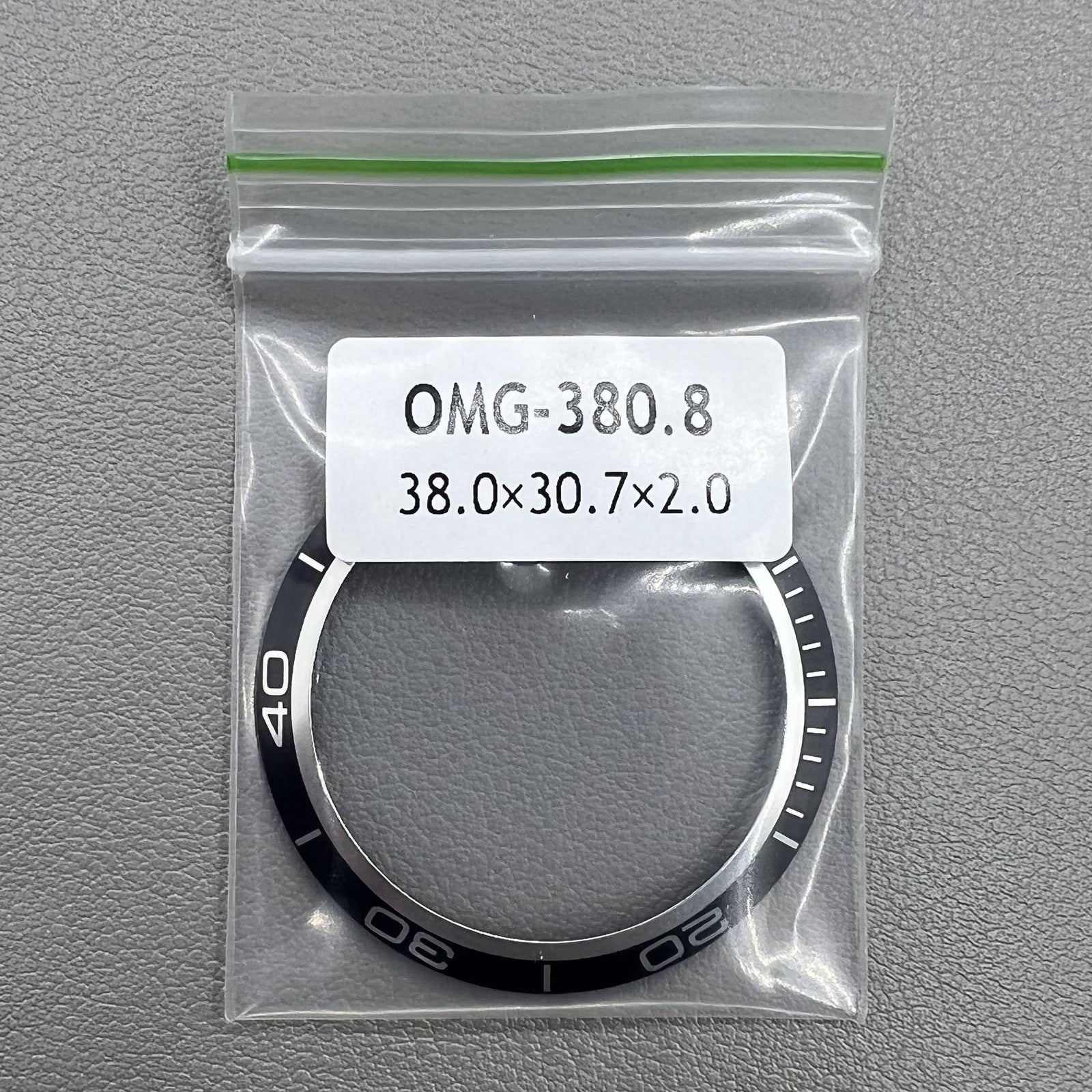 Schwarze Aluminiumlegierung 38mm L�netteinsatz f�r Omega Seamaster 600, robuste Uhrenteile f�r Ersatz und Reparatur.