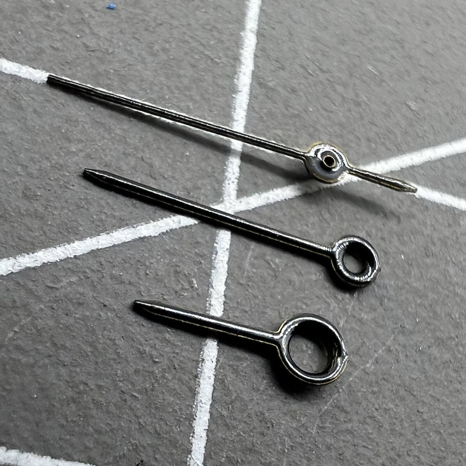 Black NO.1304 watch hands set for Miyota 2035 movement, sizes 11mm, 9mm, and 6mm.