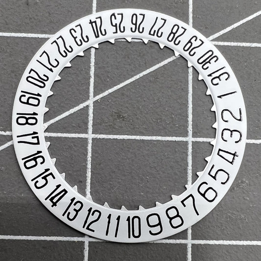 2 Stück weiße Datumsring Scheibe für Miyota 9015 Uhrwerk Datum bei 6