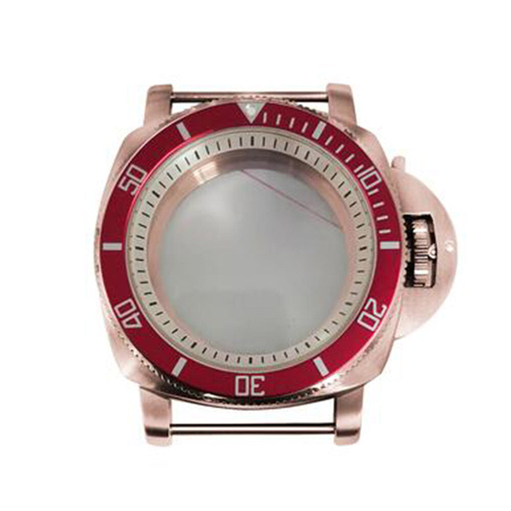 42mm Rose Gold PVD Stainless Steel Watch Case for NH35/36 White Inner Shadow