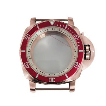 42mm Rose Gold PVD Stainless Steel Watch Case for NH35/36 White Inner Shadow