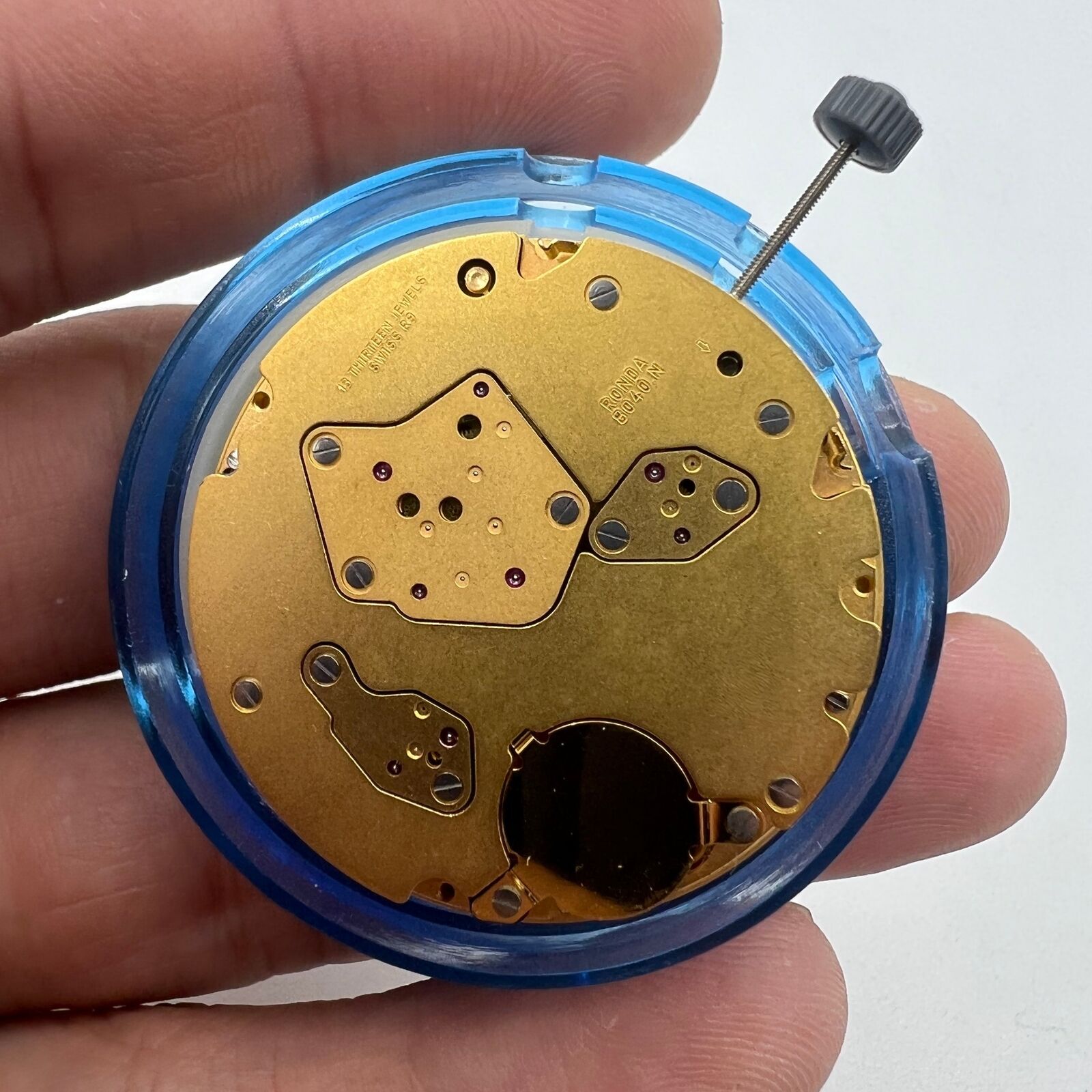 Ronda 8040N quartz watch movement by Ronda, precise and reliable for custom watch builds and repairs.