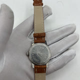 32mm Light Brown Chunlan Manual Mechanical Watch 17 Jews Silver Dial Silver Nail