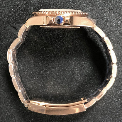 Boîtier de montre PVD + bracelet en verre saphir plat miroir/ceinture pour NH35/NH36 