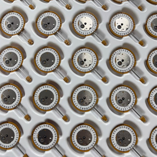 1. Set of 3 Miyota GN10 Japan quartz watch movements with date display at 3 o'clock.  