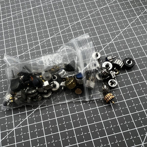 100 PIECES/Pack Assortment Multiple Sizes Mixed Packaging Watch Crown
