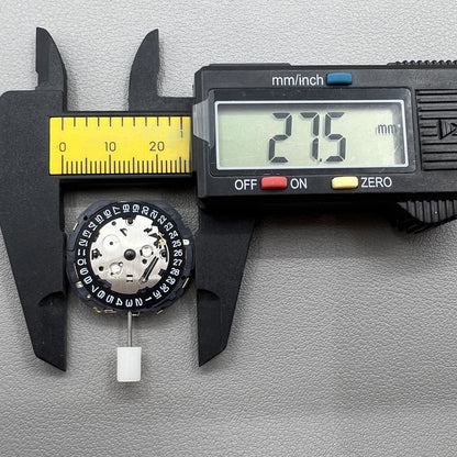 Japan Seiko 7T85A quartz watch movement, precise chronograph mechanism for durable watch performance.