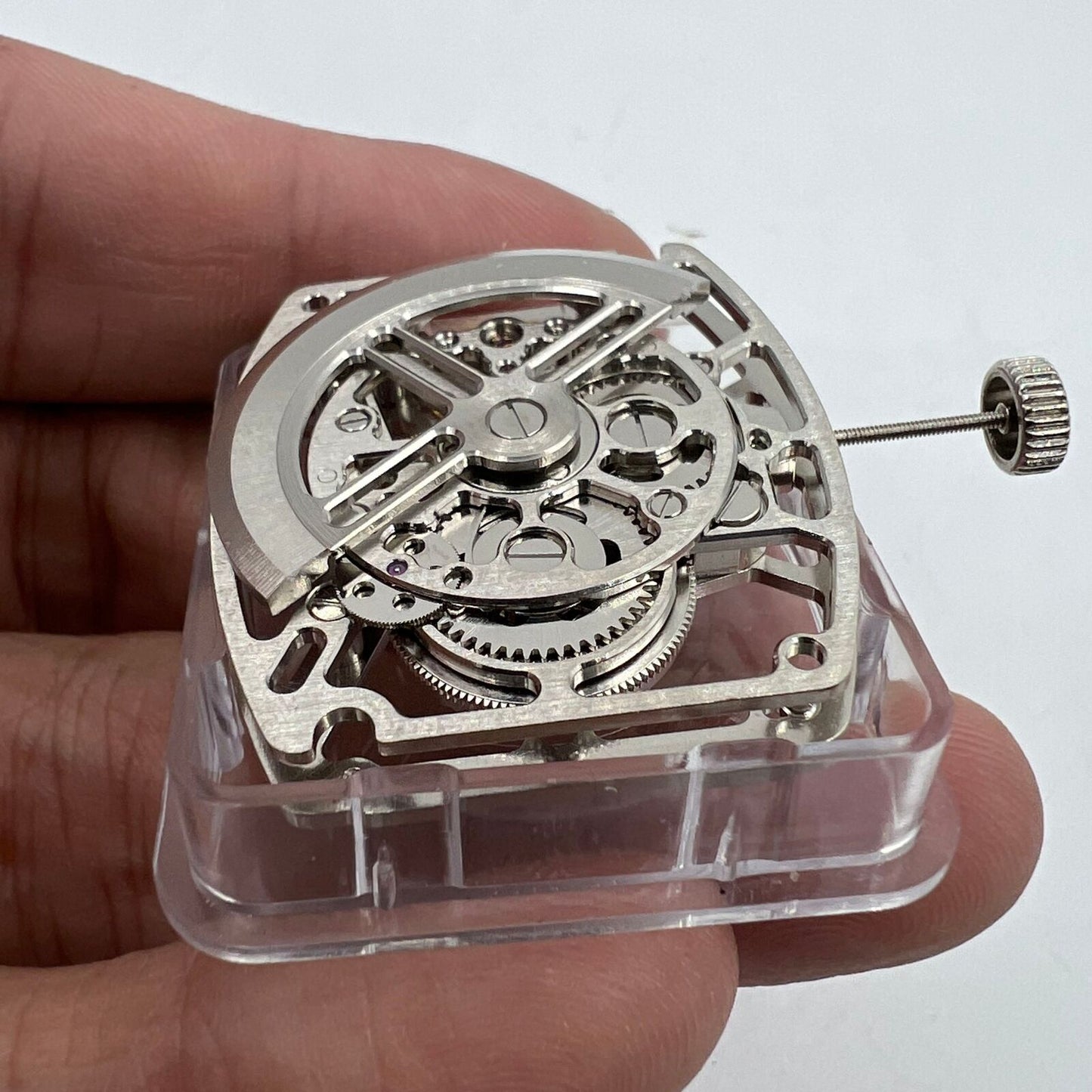 Asiatisches HZ1C01A Silbernes, tonnenförmiges, automatisches mechanisches Uhrwerk
