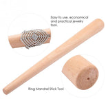 Wood Tapered Mandrel Ring Stick Tool for Finger Ring Jewelry Rings Making Sizes