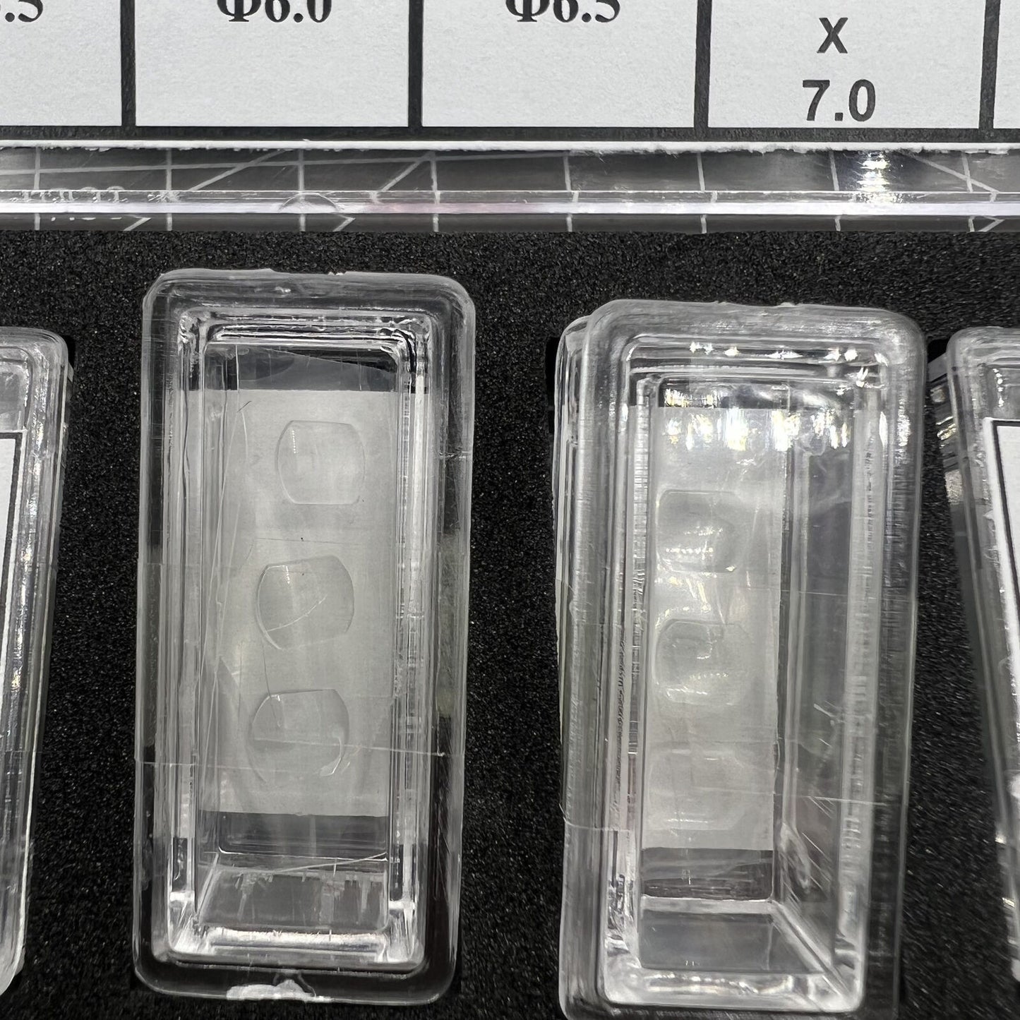 KG-6021-DLF mineral glass date lens set, 3 sizes, 60PCS/box, assorted shapes for watch accessories.